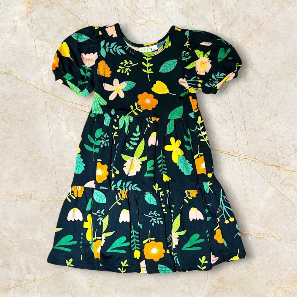 Dot Dot Smile Midnight Meadow Tier Dress Girls Size 2T Toddler